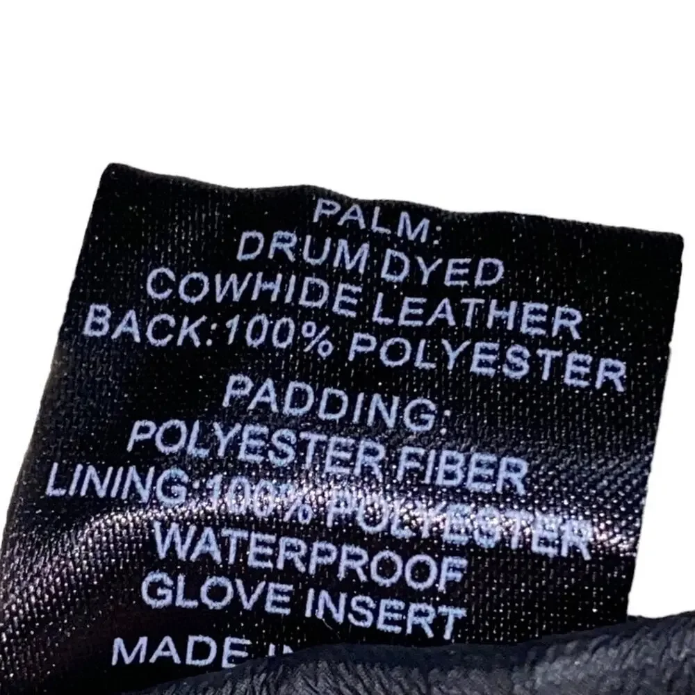 Tourmaster Cold-Tex Motorcycle Gloves leather canvas Black Small/7 11688/11689